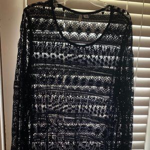 Cato Black Laced Top 22/24 Long sleeve